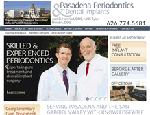 Tablet Screenshot of pasadenaperiodontics.com